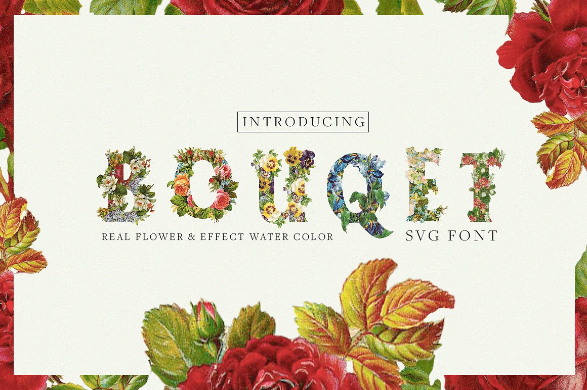 Bouqet Flower Water Color: Fresh Graphics for Crafts