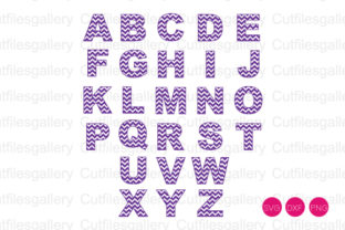 Chevron Alphabet Font: Graphics for Crafts