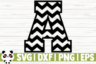 Chevron Font Numbers and Letters: Bold Graphics & Illustrations