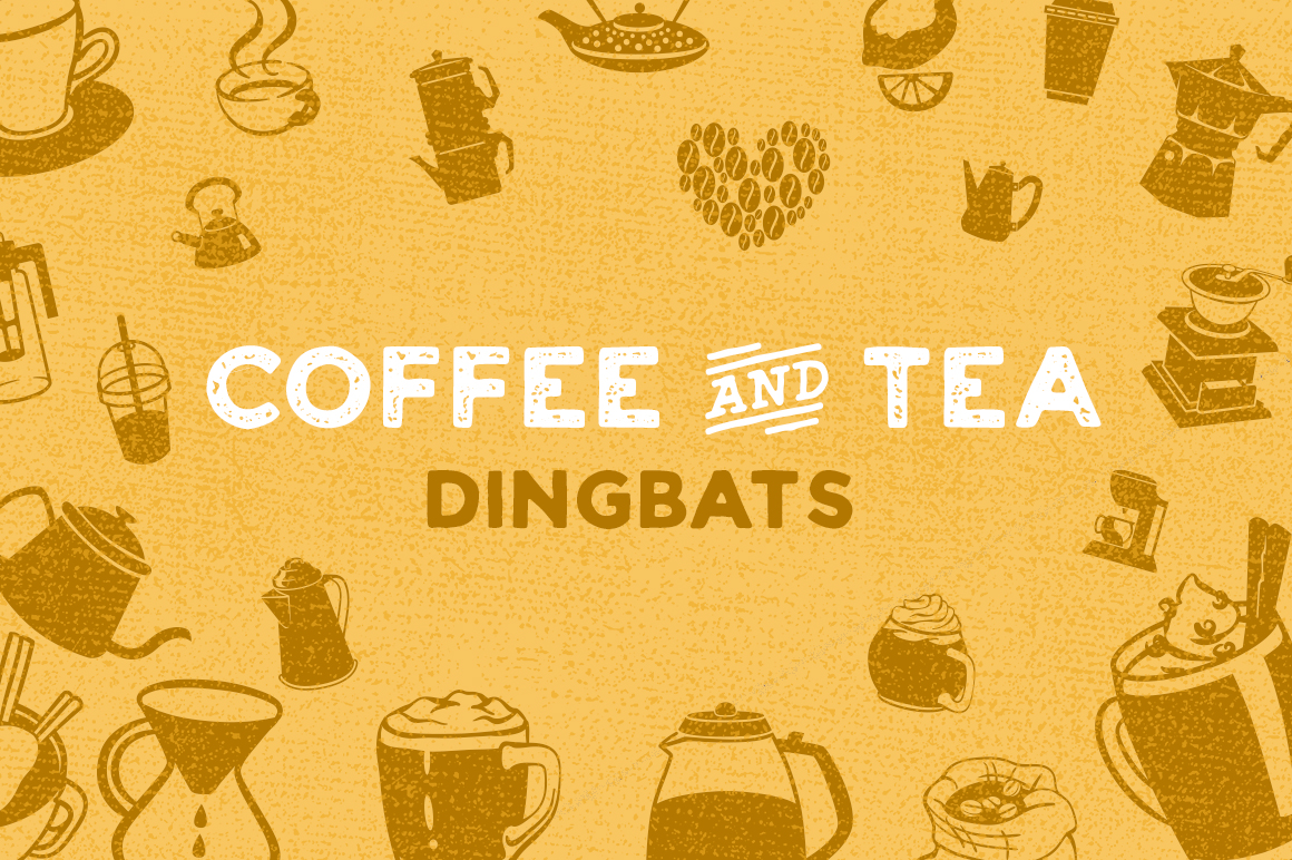Coffee Tea Dingbat: Fonts and Dingbats for Creative Design