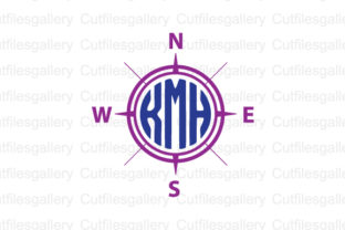 Compass Rose Monogram: Graphics for Crafts & Brands