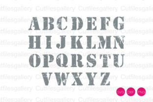 Distressed Alphabet Font for Crafts and Graphics