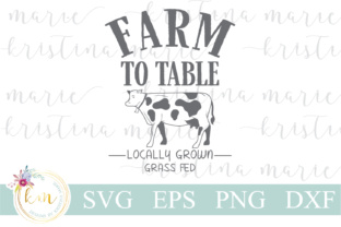 Farm to Table Cow Cut File: Graphics for Crafts