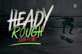 Heady Rough: A Bold Display Font for Creative Publishing
