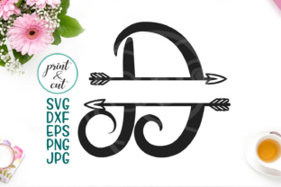 Monogram D Graphics for Crafts and Blog Design