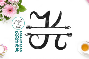 Split Monogram Font K: Premium Graphics for Crafts