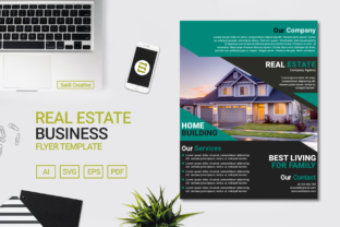 Teal Black Real Estate Graphics for Print Templates